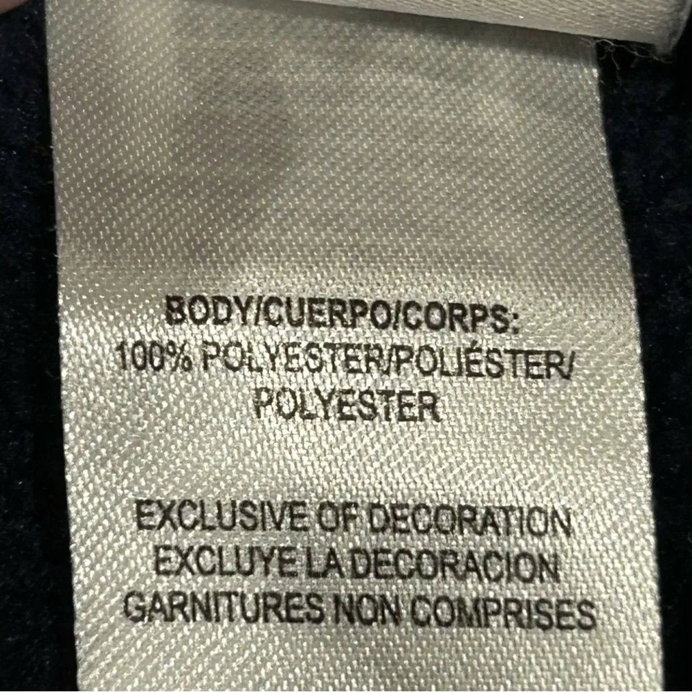 Reebok Navy Blue Fleece Lined Hoodie Sweatshirt S - Picture 5 of 8